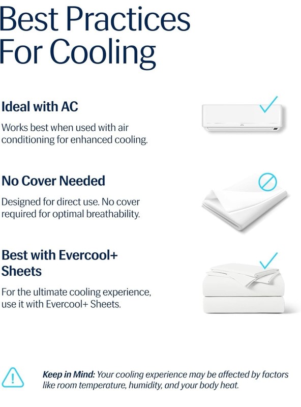 R Evercool Cooling Comforter, Queen Arctic White READ gallery
