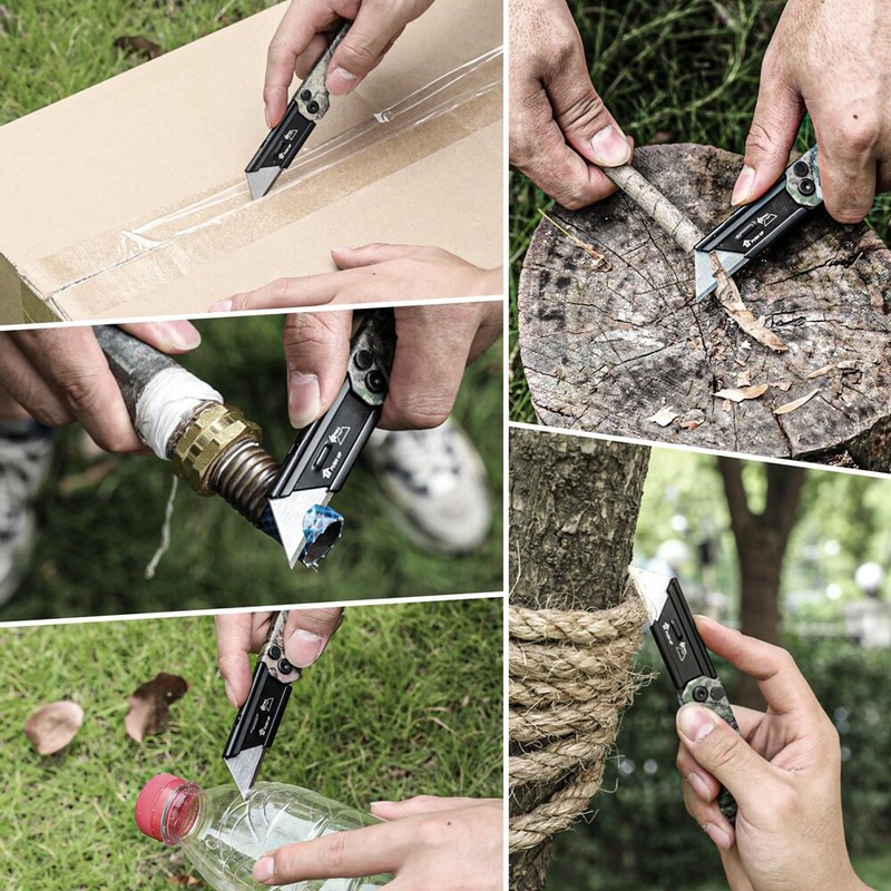WORKPRO 3Pack Camo Folding Utility Knife Set Pocket Knife w/Quick Open Axis Lock gallery