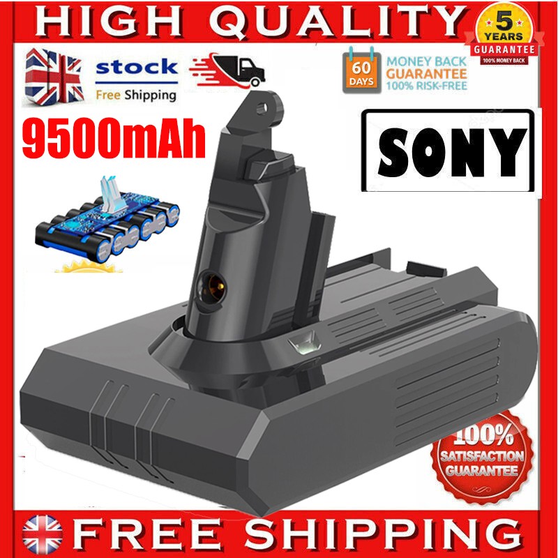 9500mAh Battery For Dyson Handheld Cleaner Battery V6 SV03 SV04 DC58 Battery gallery