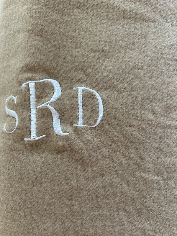 Williams Sonoma Solid Cashmere Throw Mono “SRD” Camel NWT OB READ gallery