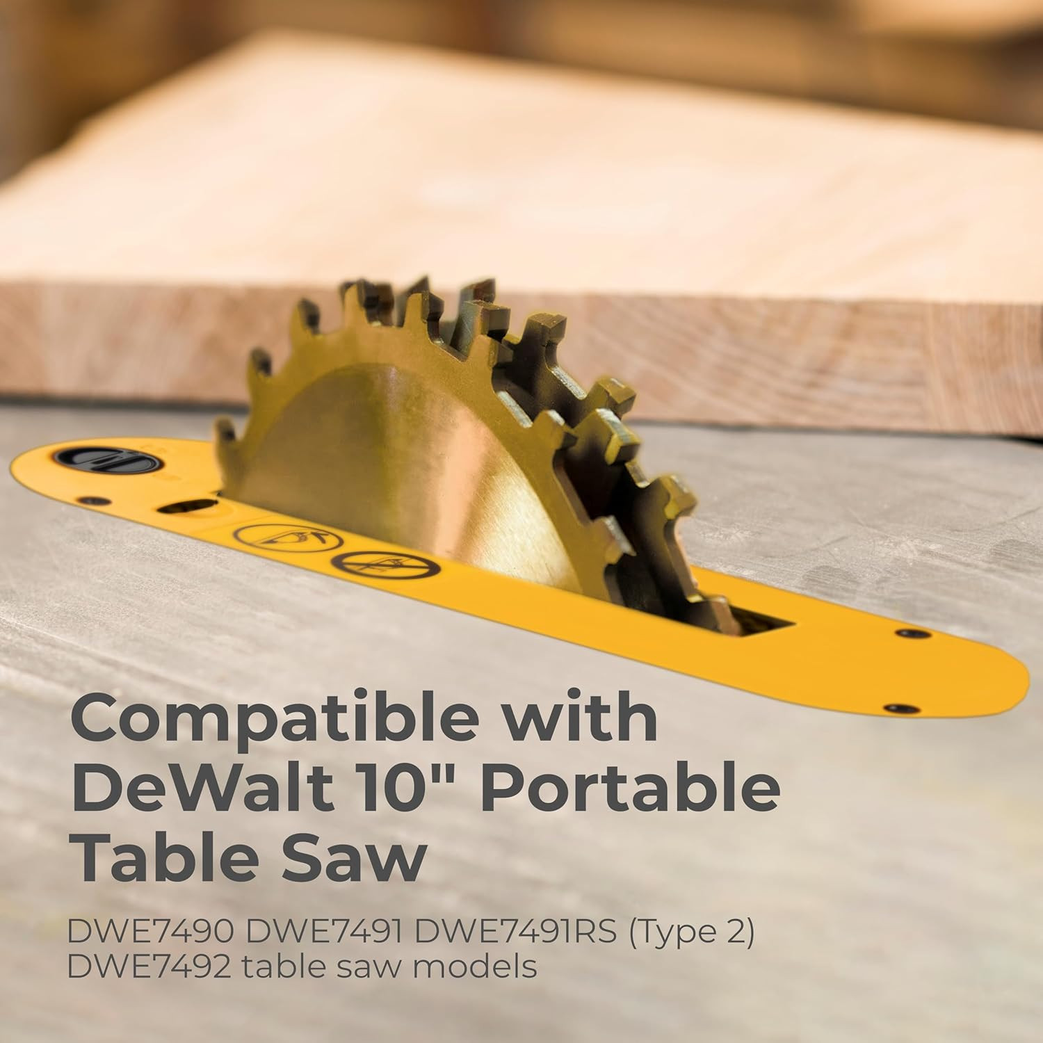 TonGass Dado Throat Plate Compatible with DeWalt 10" Portable Table Saw, Fits f gallery