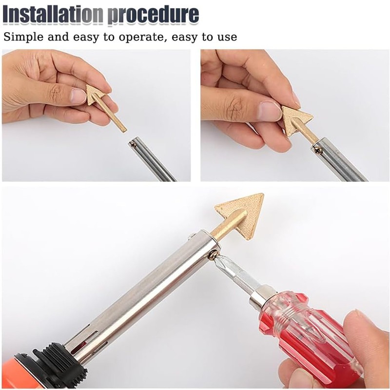 4PC Plastic Welding Tips Soldering Iron Copper Welder Kit Repair Car Bumper Tool gallery