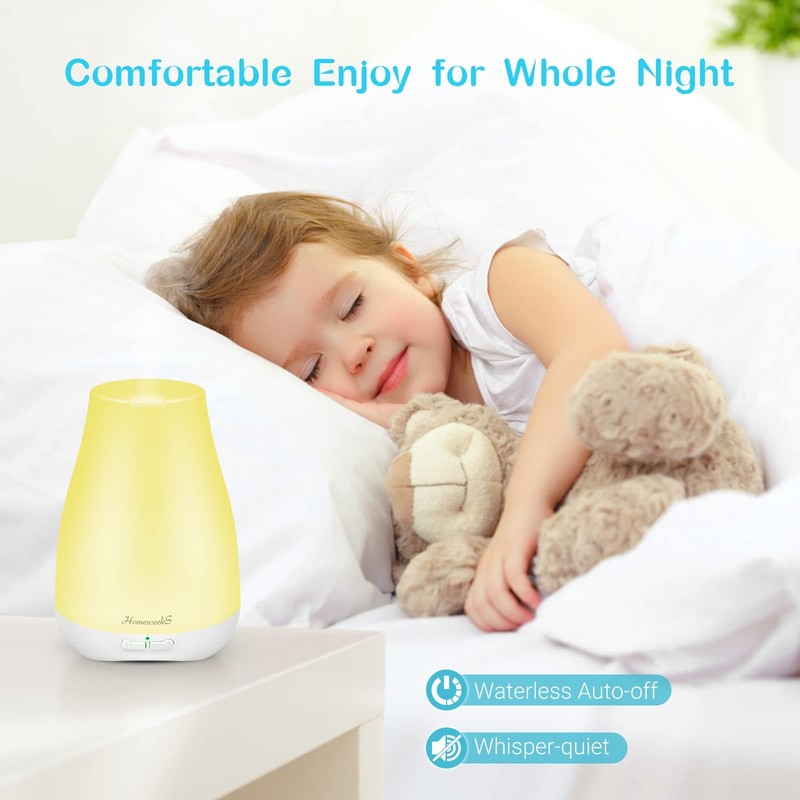 Diffusers, 100ml Colorful Essential Oil Diffuser with Adjustable Mist Mode, Auto gallery