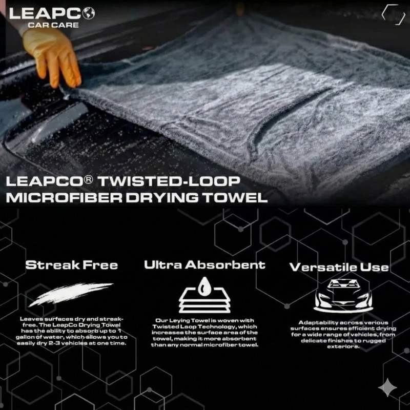 Extra Large Twisted Loop Microfiber Drying Towel Super Absorbent Auto Car Detail gallery
