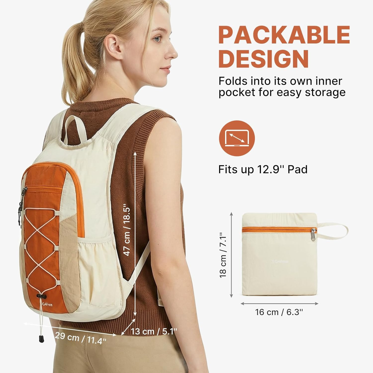 20L Hiking Backpack Lightweight Daypack with Phone Pocket Small Packable Foldabl 5