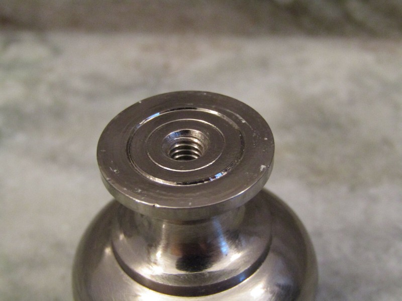 BRUSHED NICKEL PULL KNOB + SCREW for CABINETS / DRAWERS - ROUND SHAPED HANDLE gallery