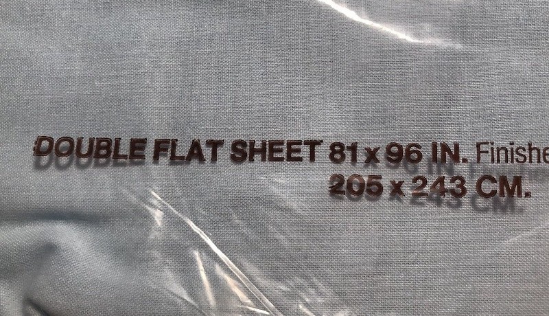 Vintage BIBB Double Flat Sheet Solid Light Blue Cotton Blend NEW NIP NOS gallery