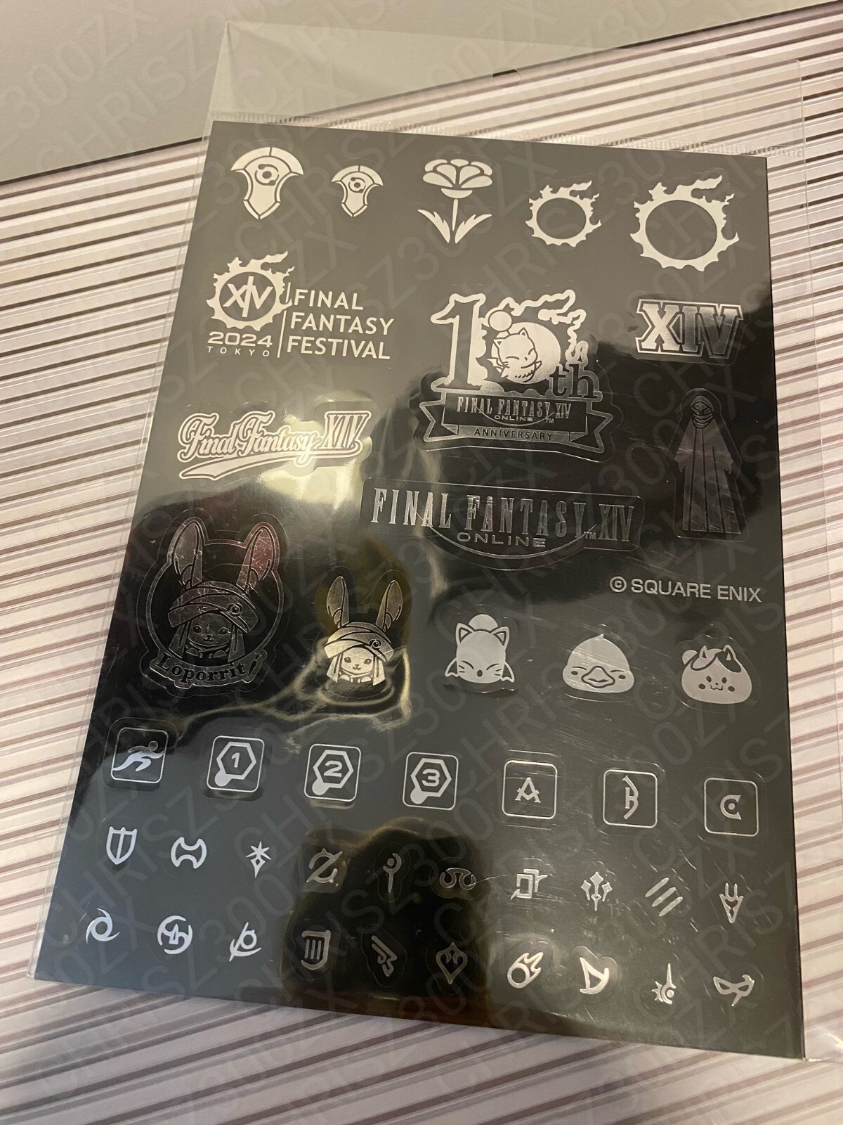 Final Fantasy XIV Metallic Sticker Sheet Loporrit Figure FF 14 Japan FanFest gallery