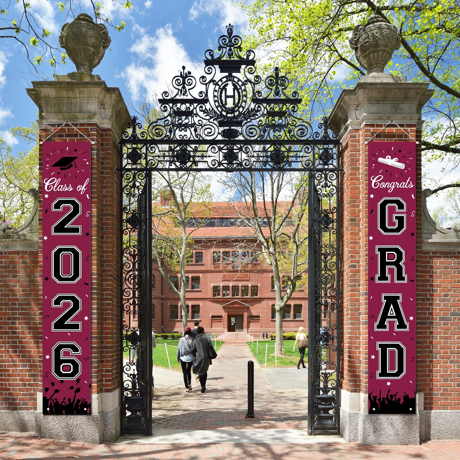 2026 Graduation Decorations, Banner Class of Maroon and Black gallery