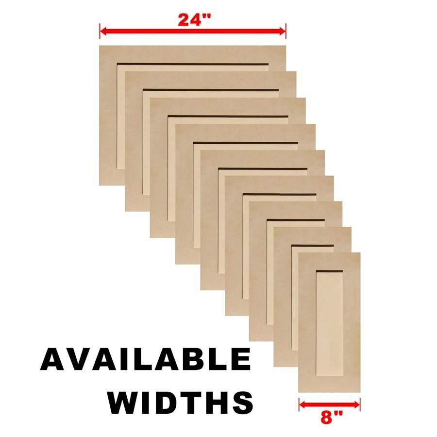 Unfinished MDF Shaker Cabinet Doors (Up to 24"H) gallery