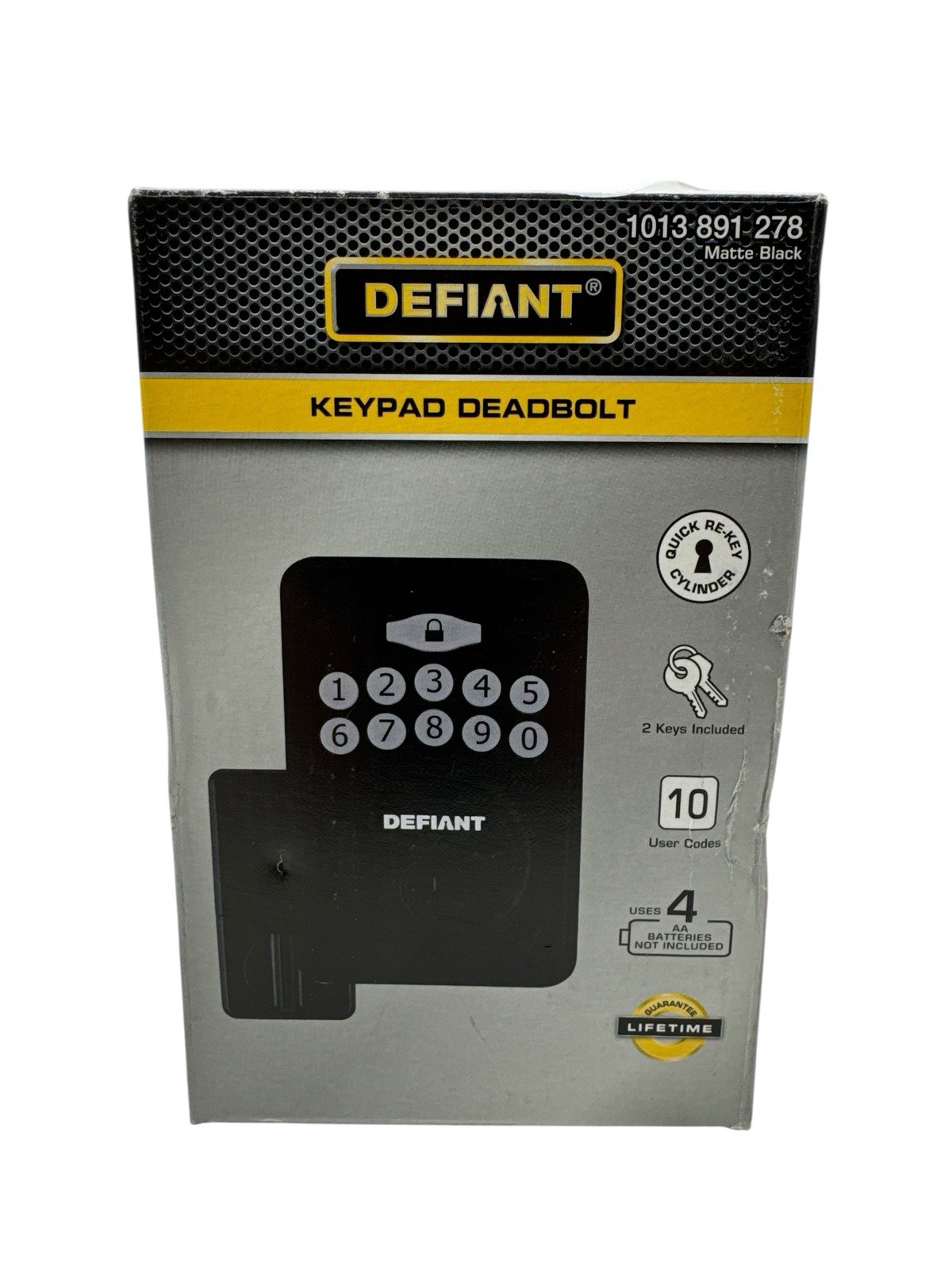 Defiant Keypad Deadbolt Matte Black Electronic Lock 1013 891 278 (OB) gallery