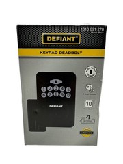Defiant Keypad Deadbolt Matte Black Electronic Lock 1013 891 278 (OB)