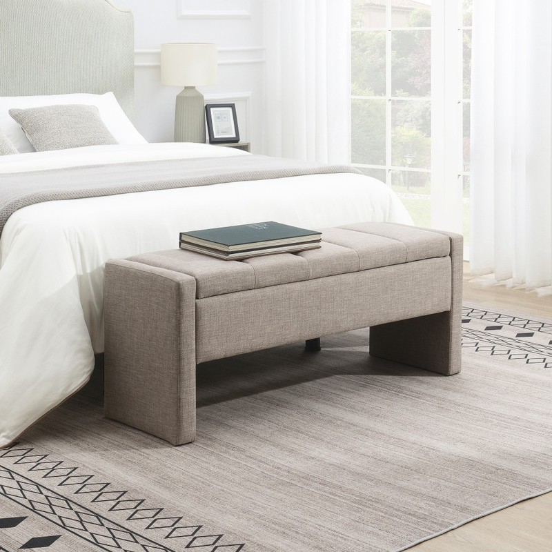 Storage Bed Bench with Storage Space and Arms gallery