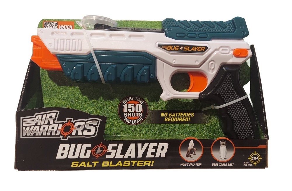 Bug Slayer Salt Blaster Bug Killer Fly Stopper Pistol Gun With Safety 🆕