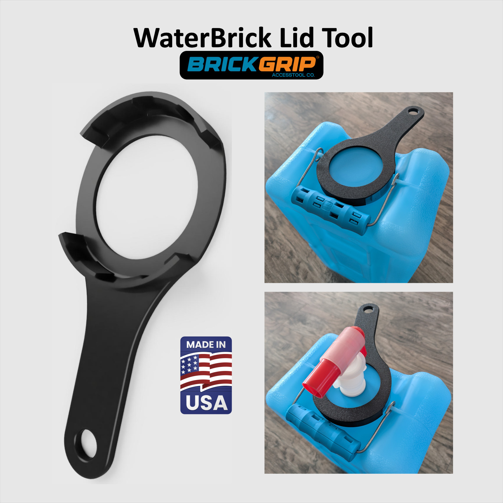 WaterBrick Lid Wrench | WaterBrick Tool | Lid Wrench | 3D Printed | Cap Wrench gallery