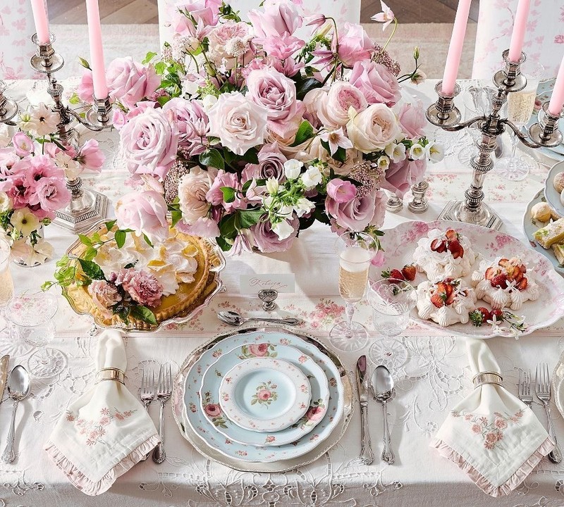 Pottery Barn-LoveShackFancy Garden Floral Dinnerware Set gallery
