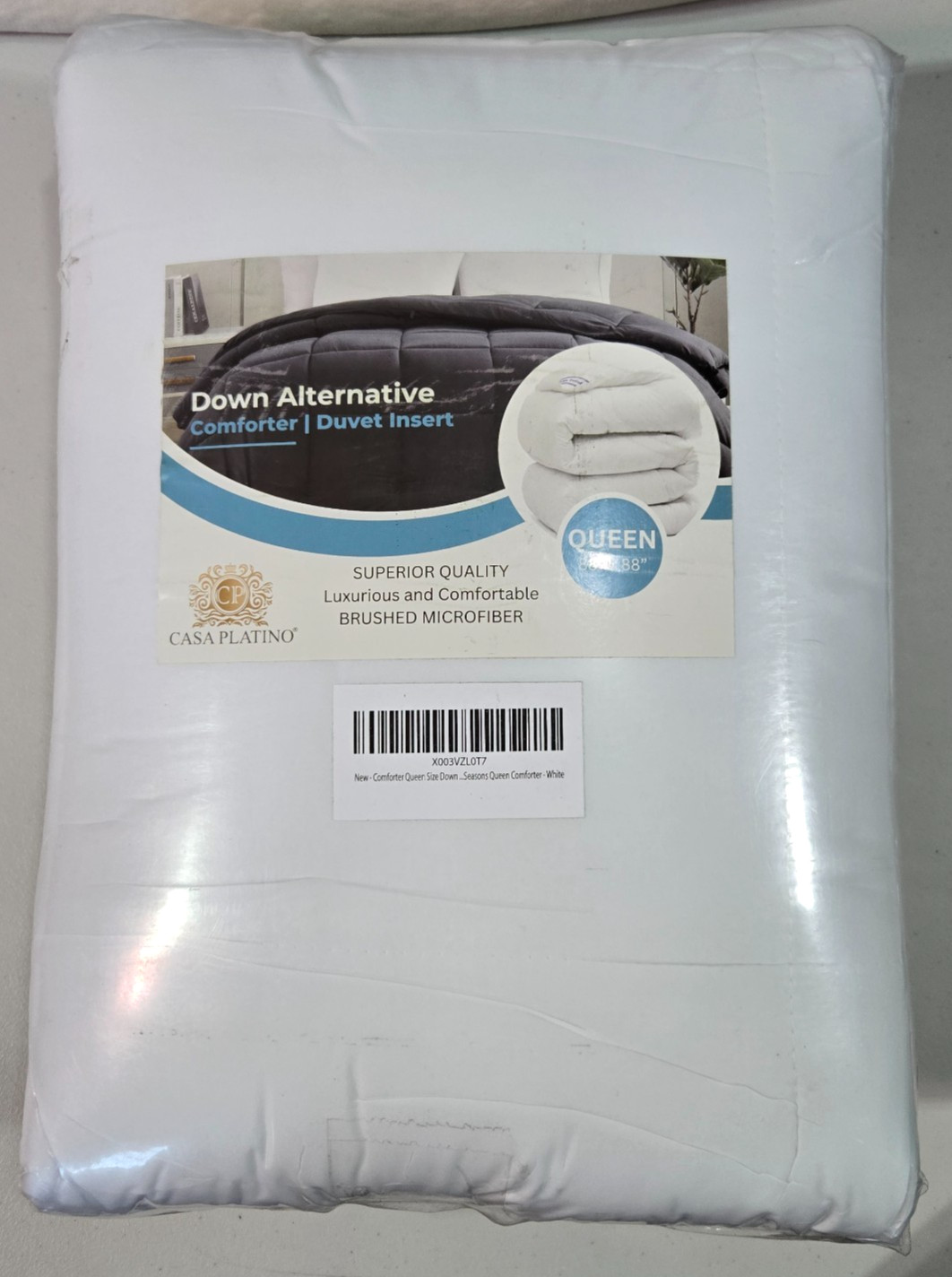 Queen Down Alternative Comforter Duvet Cover Insert 88x88 New/Sealed gallery