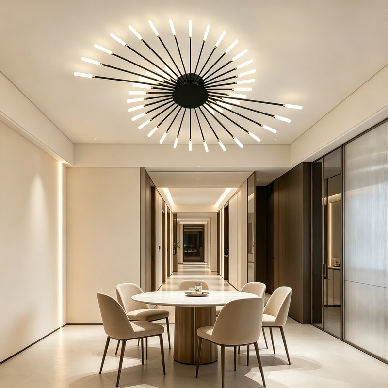 Modern Indoor Firework LED Ceiling Light Flush Mount Decor Dining Room Lighting gallery