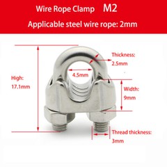 Wire Rope Clamp Thimble Simplex Duplex 2mm 3mm 4mm 5mm 304 Stainless Steel