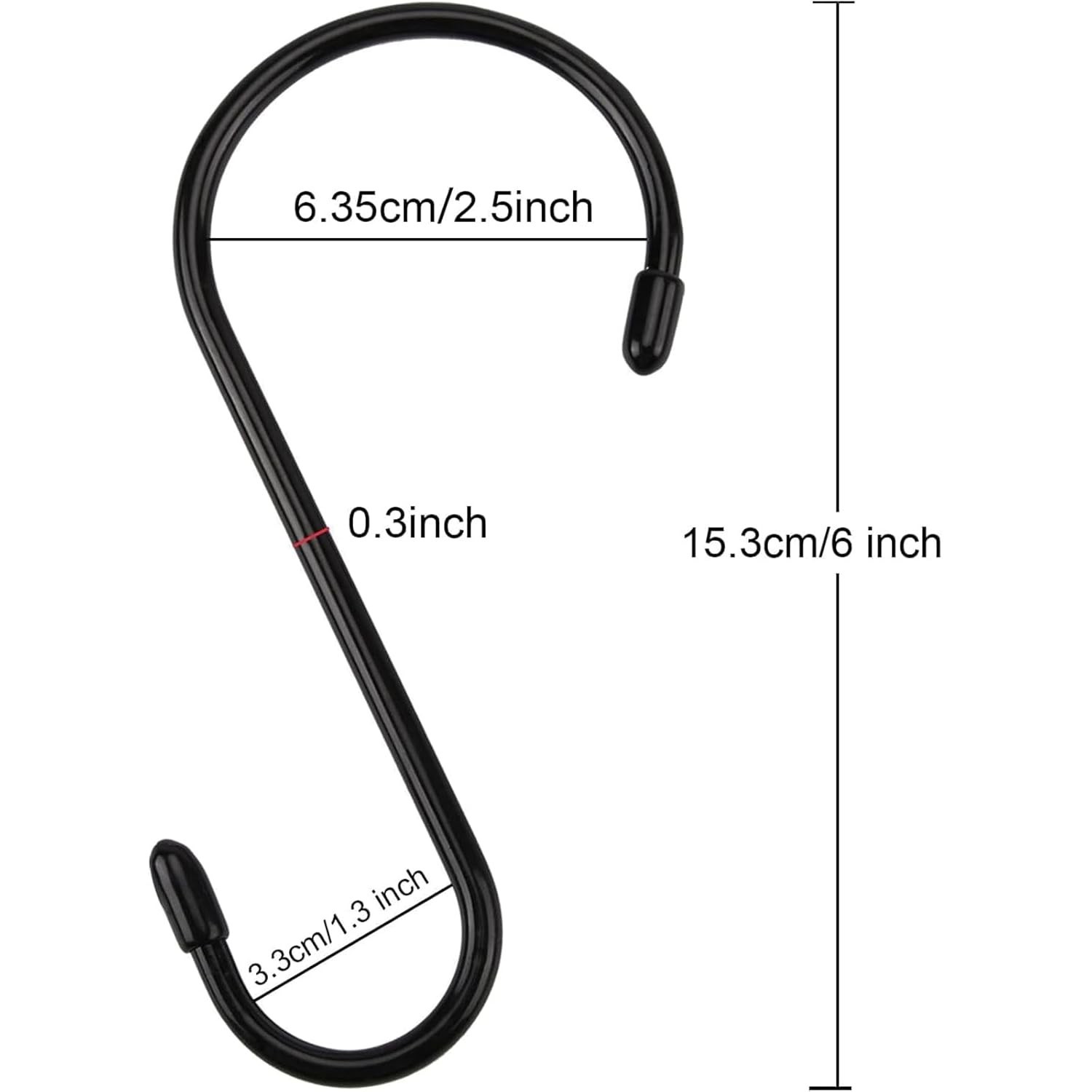 12 Pack 6 Inch S Hooks,Large S Hooks Vinyl Coated Heavy Duty S Hooks gallery