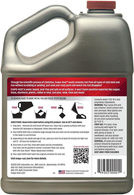 Super Safe Rust Remover - 128 oz. | Auto Parts & Antiques gallery