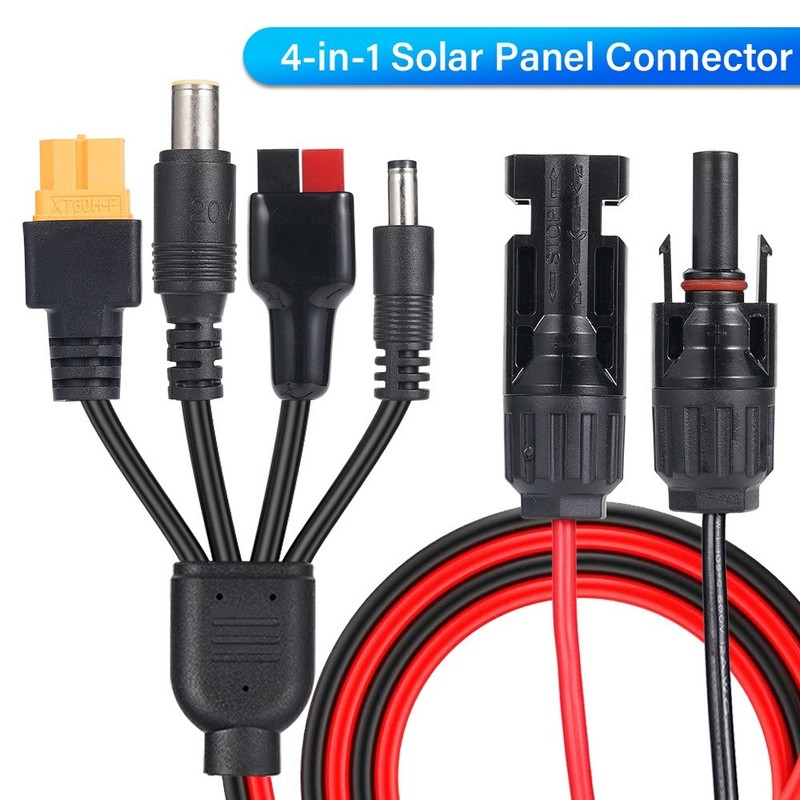 3ft Solar Panel Extension Cable 4in1 Solar Connector for Portable Power Station gallery
