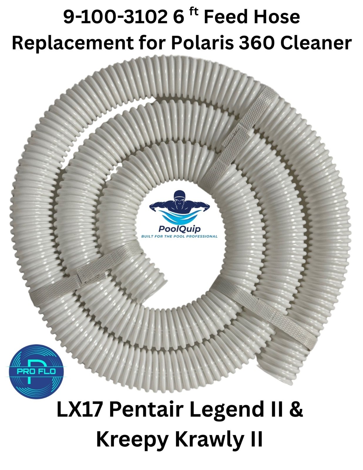 Pool Cleaner 6-Ft Cuff-less Feed Hose Replacement for Polaris 360 9-100-3102 gallery