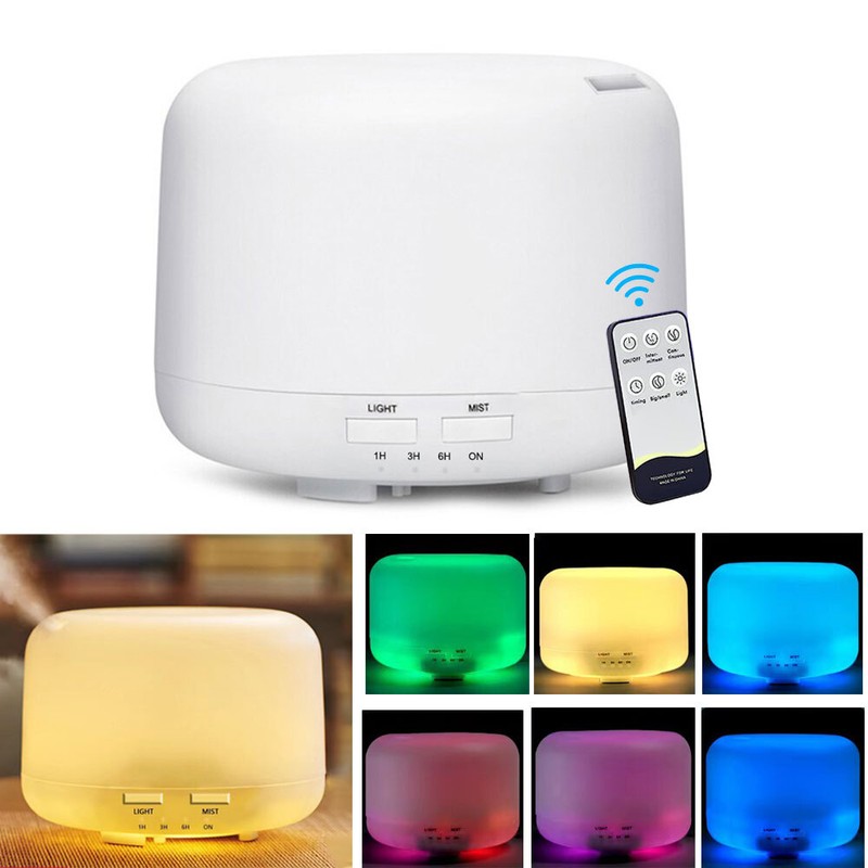 500ml Essential Oil Aroma Diffuser for Large Room LED Humidifier Air Purifier gallery