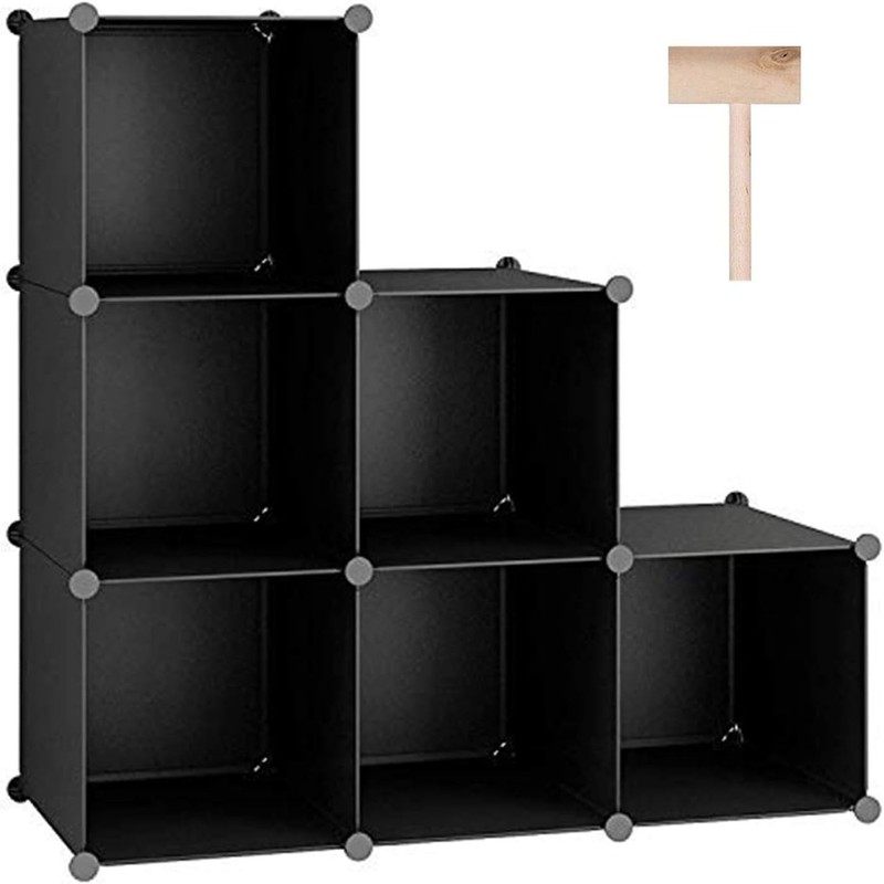 6-Cube Storage Organizer, Stackable Storage Cubes Shelves, Portable Bookshelf... gallery