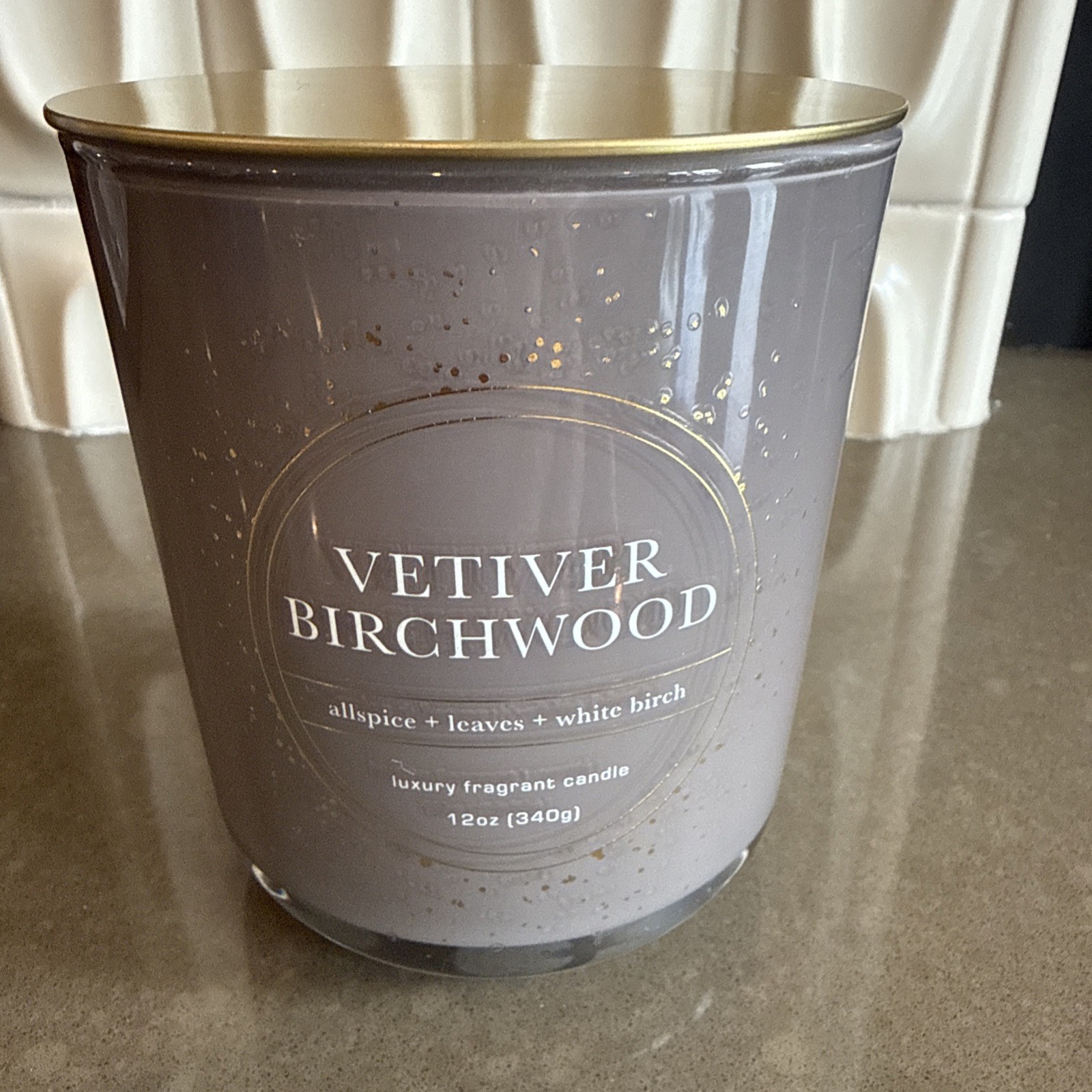 Bellevue Luxury Fragrant Candle VETIVER BIRCHWOOD 12 oz Soy Blend 2 Wick White gallery