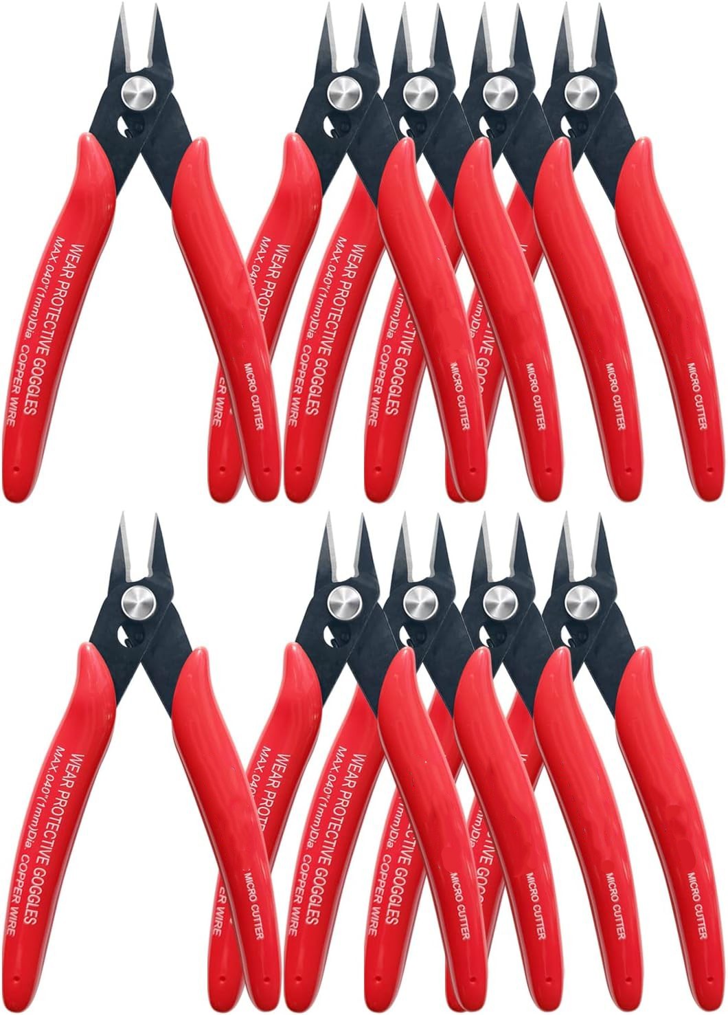 5" Micro Flush Cutter 10-Pack – 170 Wire Cutters for Jewelry & Zip Ties gallery