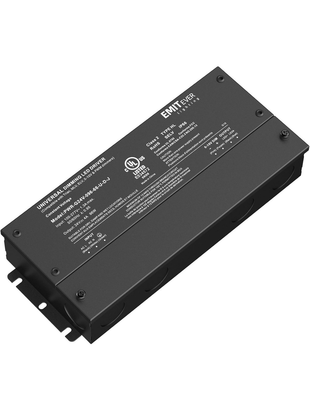 Emitever Dimmable Led Driver 96wAC 110V-277V DC24V Transformer Potentiometer.A10 gallery