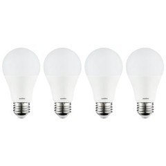 4Pack LED Light Bulbs, Non-Dimmable, 2700K, 12W (75W), 1100LM, A19, E26, Frost