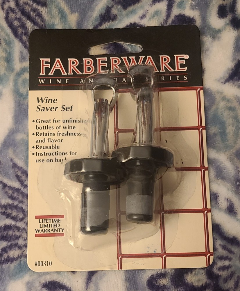 Faberware "Wine Saver Set" Wine And Bar Series #00310 New