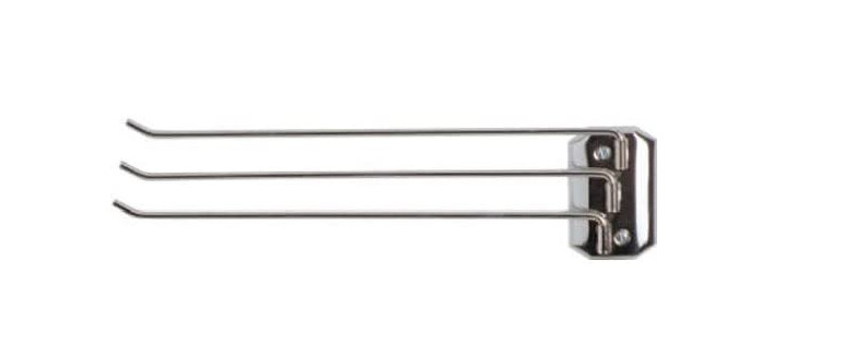 Kitchen Swing Arm Towel Rack Washcloths Belts Arms Spread Chrome Wall Mounted gallery