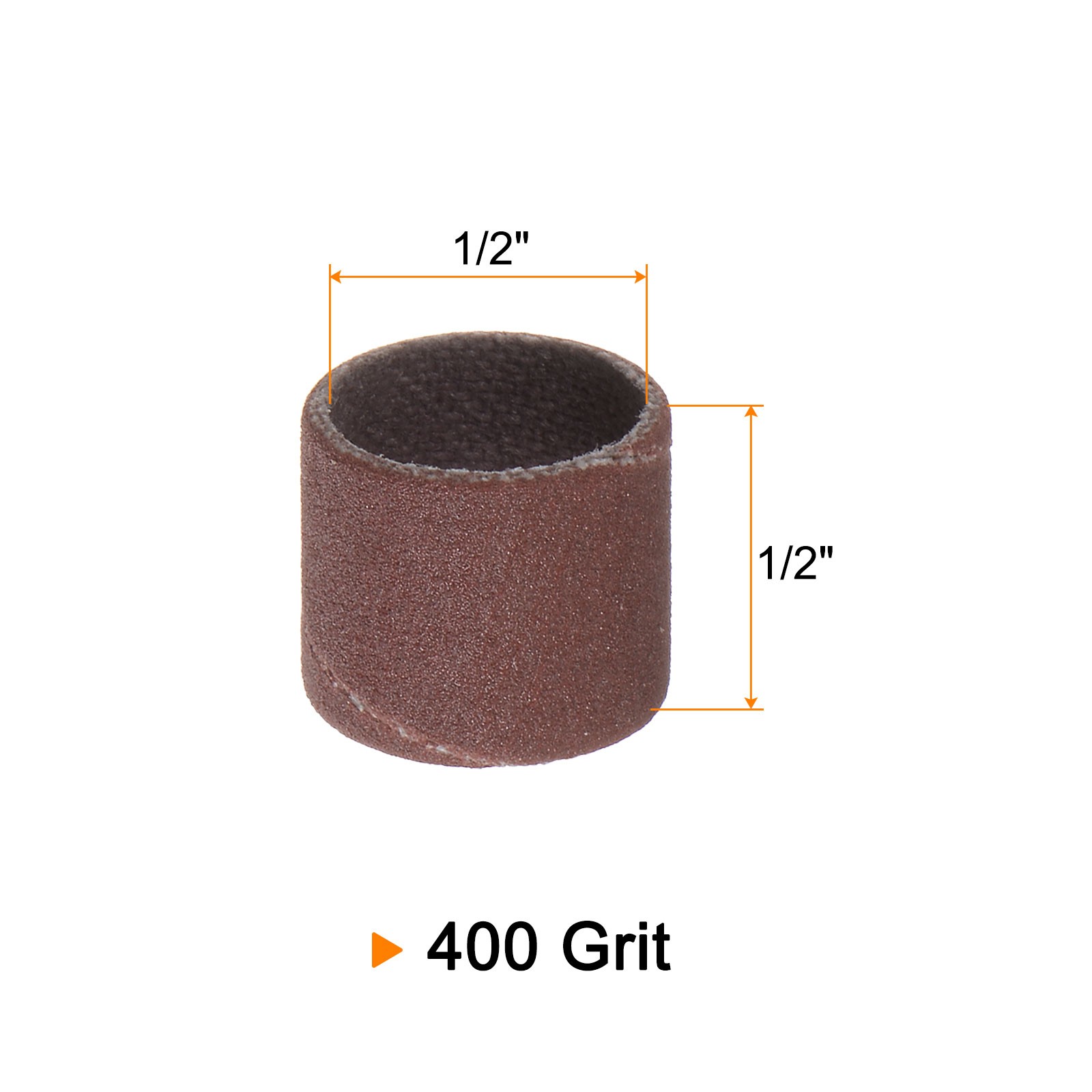 100pcs Sanding Drums 1/2 Inch Mini Sanding Sleeves 400 Grit Sanding Bands gallery