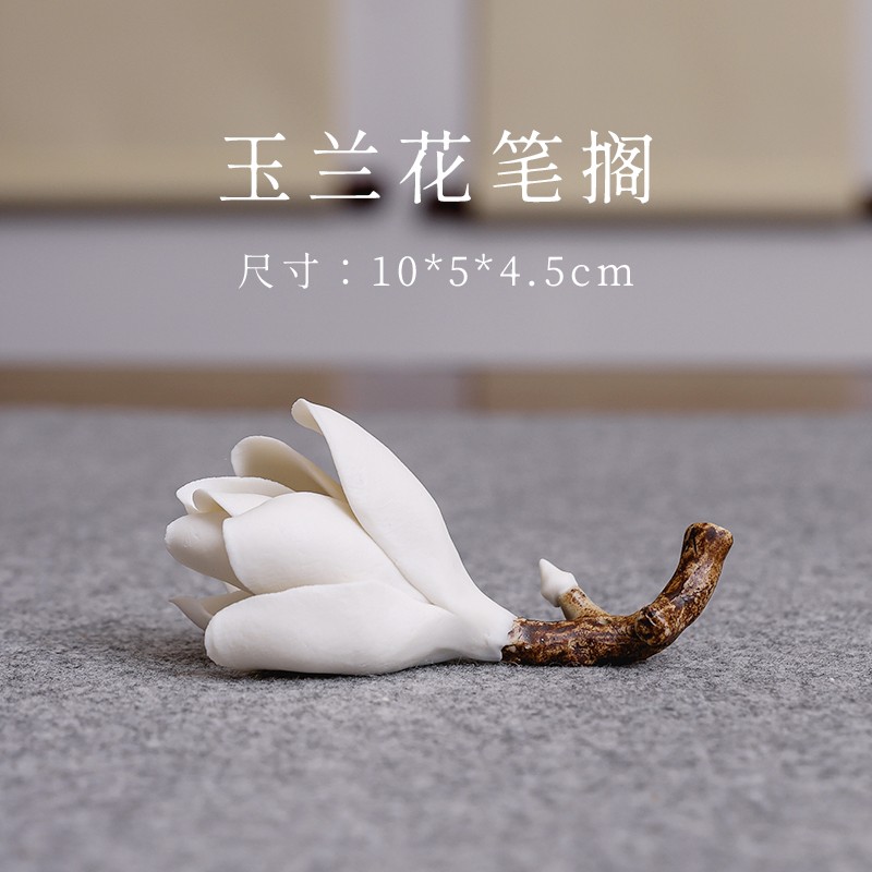1Pc Ceramics Handmade Pen Holder Paperweight Calligraphy Ornament Incense Holder gallery