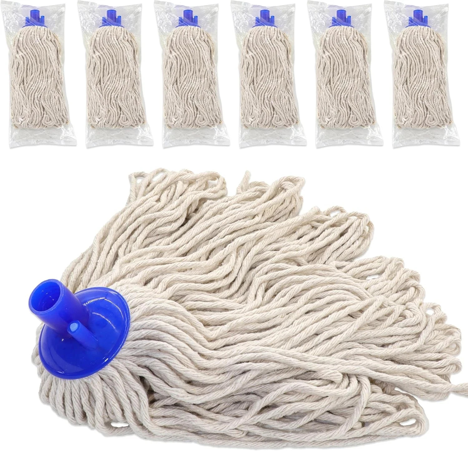 Cotton String Screw on Mop Replacement Head Compatible with All Standard US T... gallery