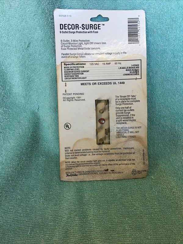 True Value Six Outlet Surge Protection With Fuse Brand New gallery