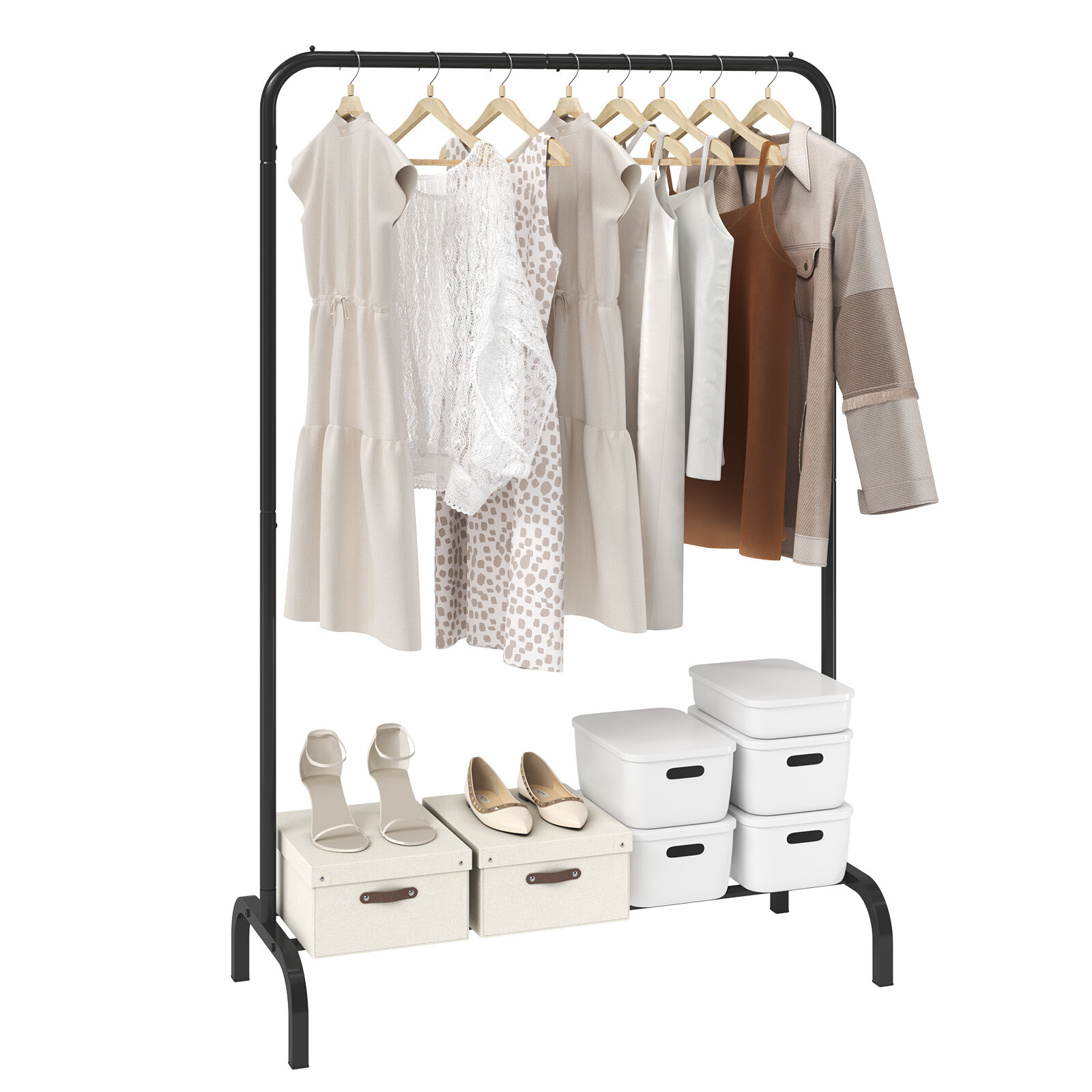 VEVOR Clothes Rack Heavy Duty Clothing Garment Rack with Hanging Rod Bedroom gallery