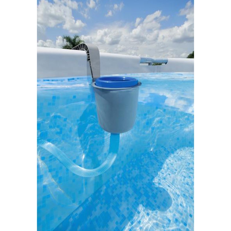 Bestway Wall Mounted Automatic Swimming Pool Surface Skimmer, White (Used) gallery