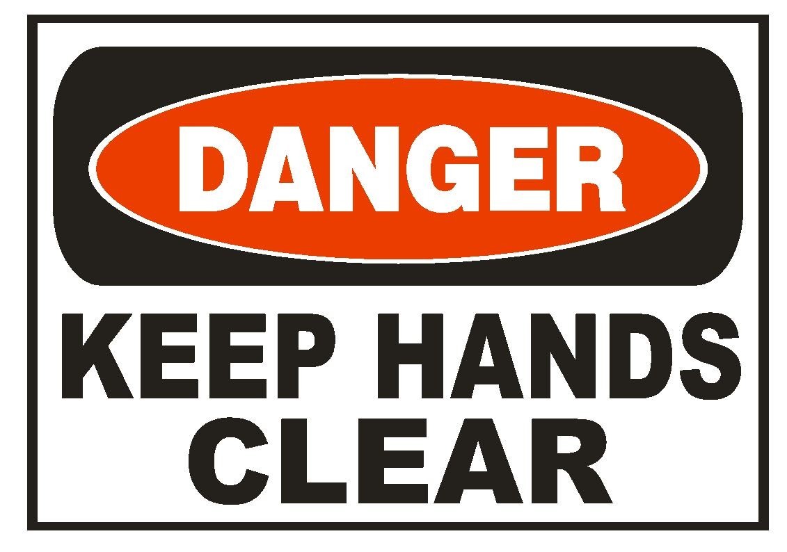 Danger Keep Hands Clear Sticker Safety Sticker Sign D663 OSHA gallery
