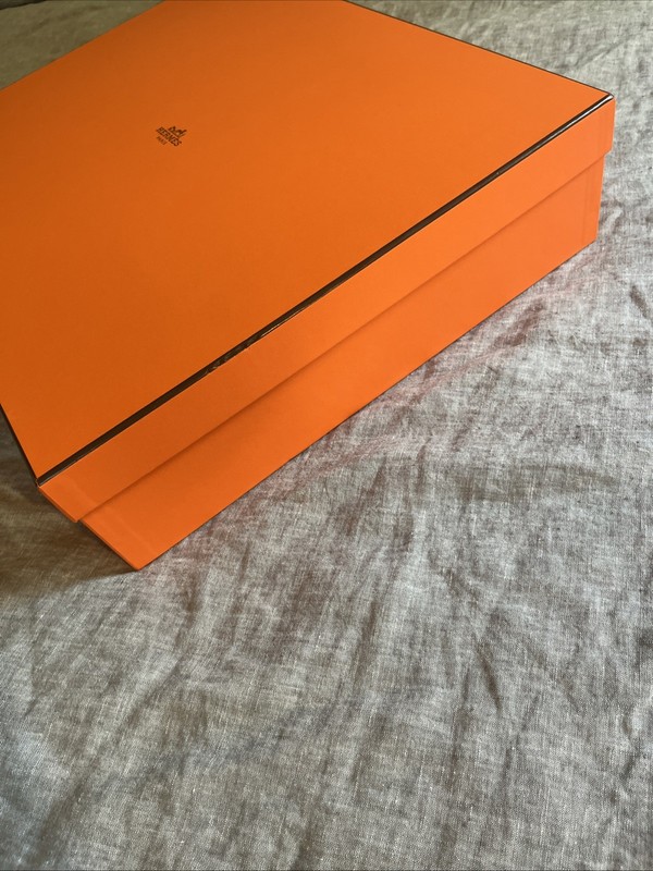 Authentic Hermes Empty Bag Box 18" X 15" X 4" (252) + Tissue + Ribbon gallery