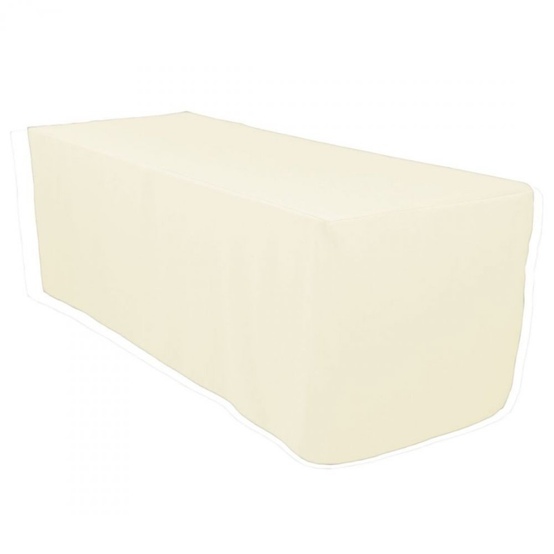 LinentTablecloth 6 ft. Fitted Polyester Tablecloth for Weddings & Tradeshows! gallery