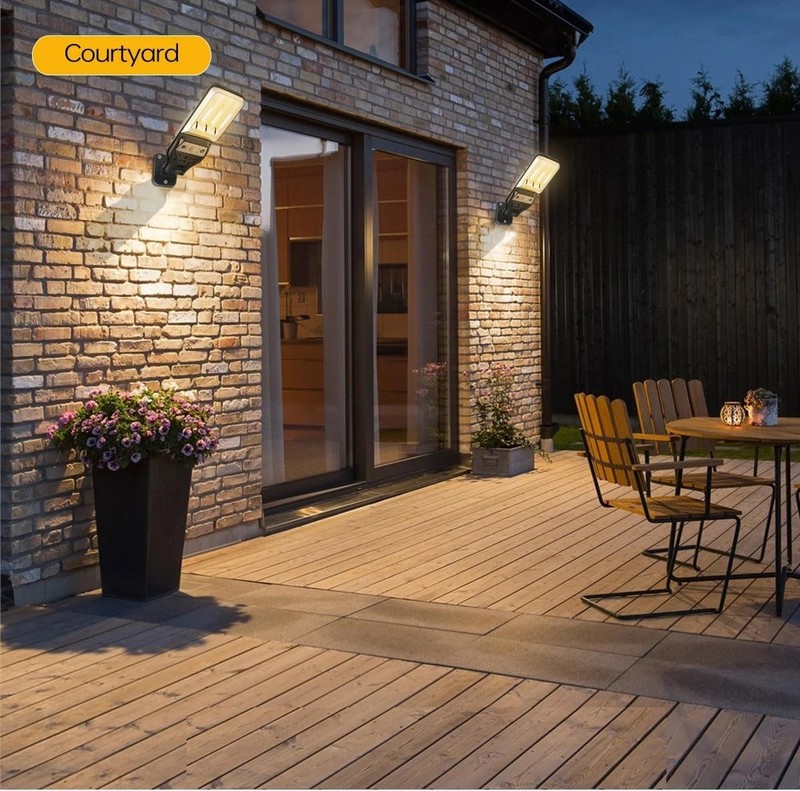 1-4x Outdoor Solar Wall Light LED Motion Sensor Bright Flood Street Lamp 3 Modes gallery