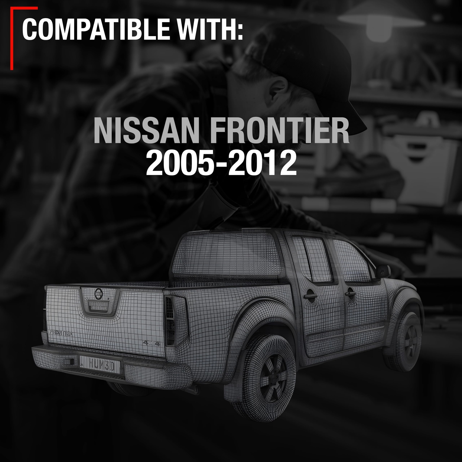 Tailgate Handle for Nissan Frontier, Nissan NP300 with Keyhole. gallery