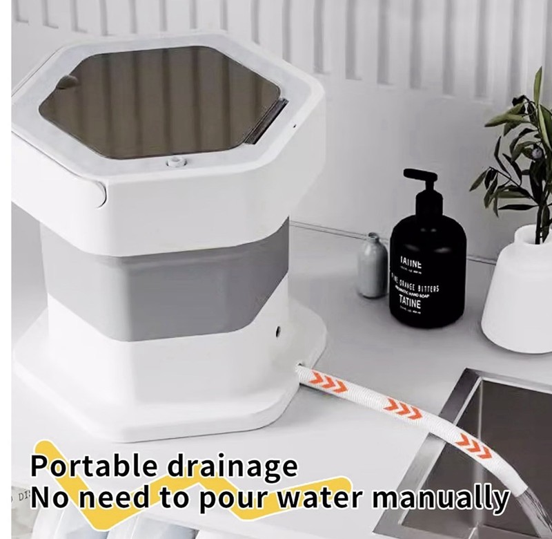 Portable Foldable Mini Top-Loading Washing Machine w/ Drain Hose gallery