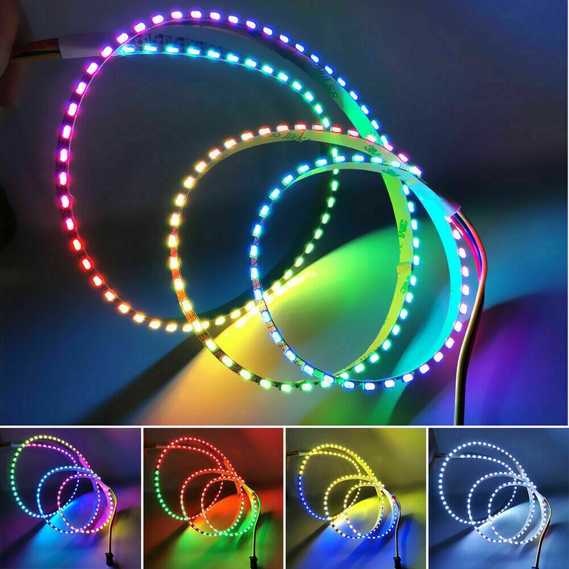 SK6812 RGBIC 4020 LED Side Emitting Thin LED Strip Light 60/72/120leds/m WS2812B gallery