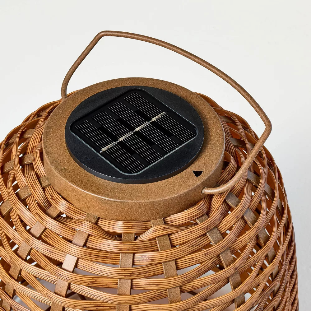 Woven Solar Lantern Tall - Hearth & Hand with Magnolia gallery