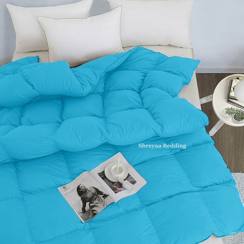 Aqua Blue Solid Down Alternative Comforter OR Sets 1000 TC Egyptian Cotton gallery